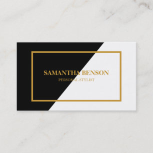 Minimalist Professional Black And White Loyalty Card