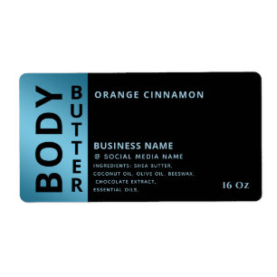 Minimalist professional black blue body butter lab