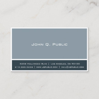 Minimalist Professional Blue Grey Business Card