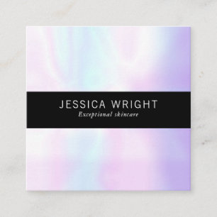Minimalist Professional Brushed Steel Square Business Card