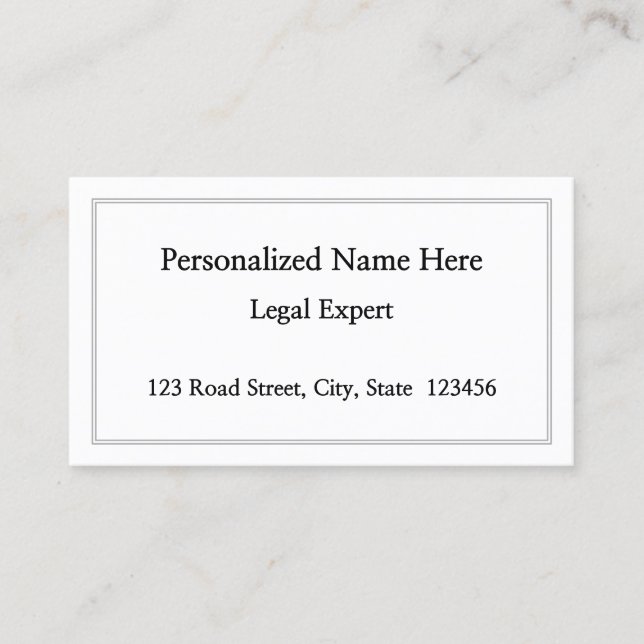 Minimalist, Professional Business Card (Front)