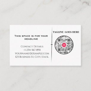 Minimalist Professional Business Card with QR Cod