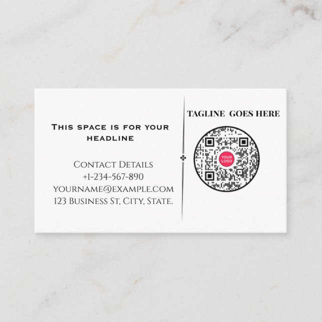 ​Minimalist Professional Business Card with QR Cod (Front)