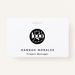 Minimalist Professional Business Custom Logo ID Badge