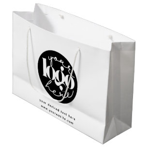 Minimalist Professional Business Custom Logo Large Gift Bag