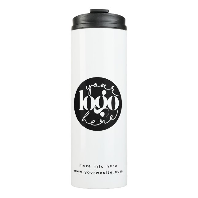 Minimalist Professional Business Custom Logo Thermal Tumbler (Front)