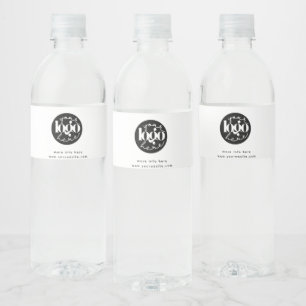 Minimalist Professional Business Custom Logo Water Bottle Label