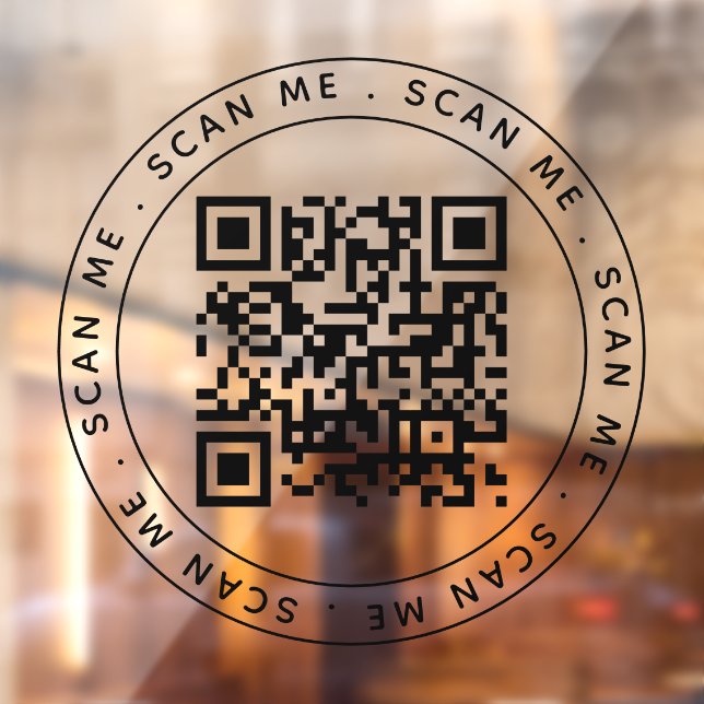 Minimalist Professional Business Logo QR Code Window Cling (Sheet 2)