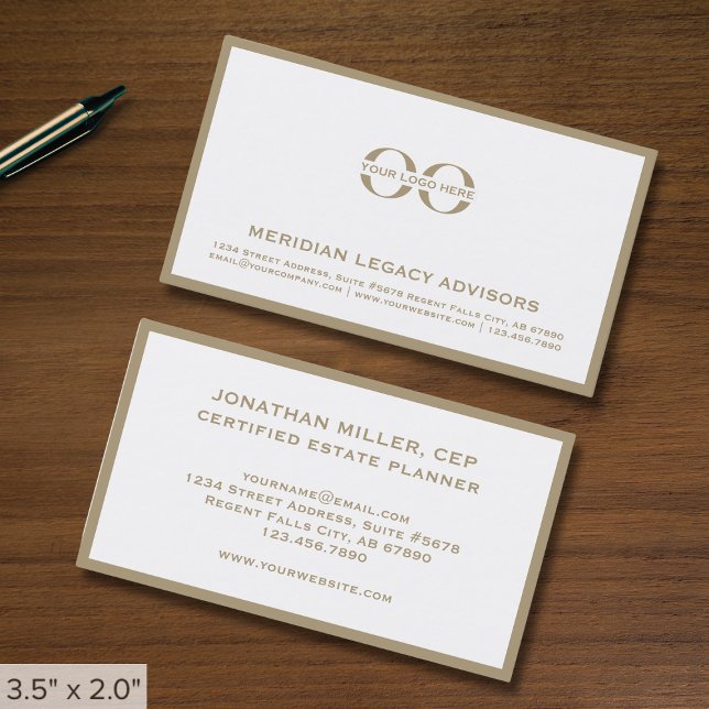 Minimalist Professional Company Logo Business Card (Creator Uploaded)