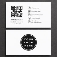 Minimalist Professional Company Logo QR Code