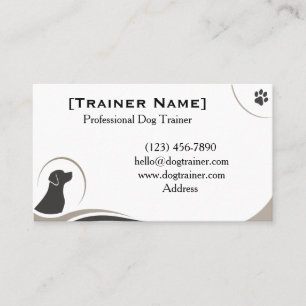 Minimalist Professional Dog Trainer Customisable Business Card