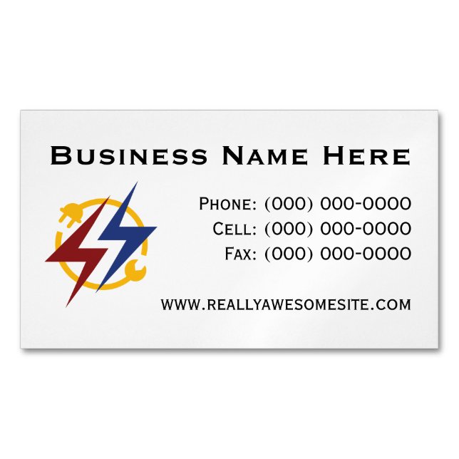 Minimalist Professional Electrician Magnet (Front)