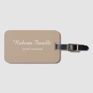 Minimalist professional, elegant business card luggage tag