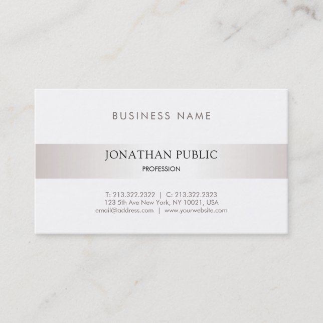 Minimalist Professional Elegant Design Modern Business Card (Front)