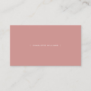 Minimalist Professional Elegant Dusty Pink Business Card