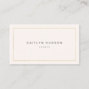 Minimalist Professional Elegant Gold and Blush Business Card