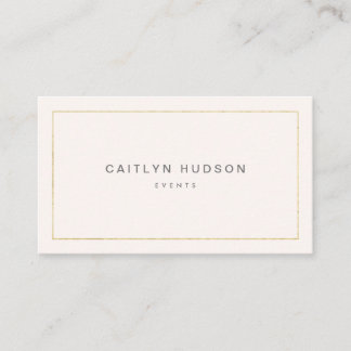 Minimalist Professional Elegant Gold and Blush Business Card