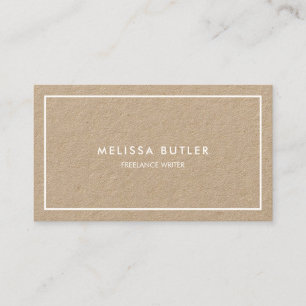 Minimalist Professional Elegant Kraft Business Card