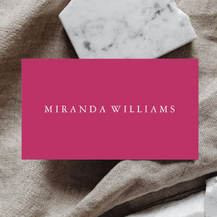 Minimalist Professional Elegant Magenta Business Card