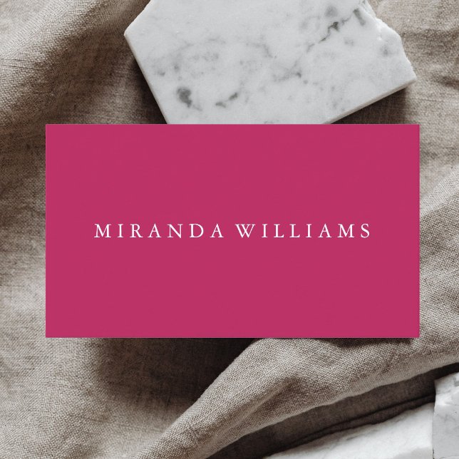 Minimalist Professional Elegant Magenta Business Card (Creator Uploaded)