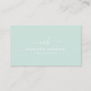 Minimalist Professional Elegant Mint Business Card