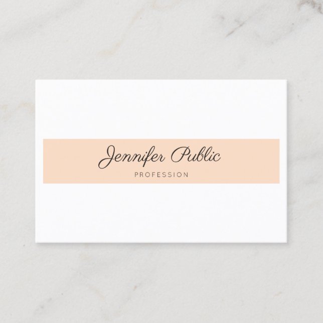 Minimalist Professional Elegant Modern Plain Business Card (Front)