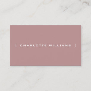 Minimalist Professional Elegant Pink Rose Simple Business Card