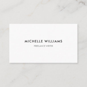 Minimalist Professional Elegant White Business Card