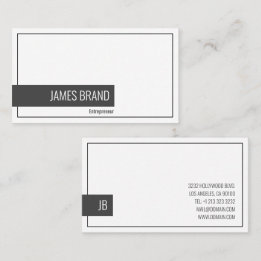 Minimalist Professional Entrepreneur Business Card