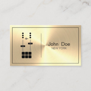 Minimalist Professional Faux Metallic Gold Business Card