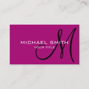 Minimalist Professional Flirt Monogram Business Card