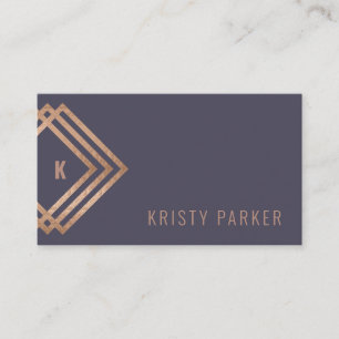 Minimalist professional geometrical monogram business card