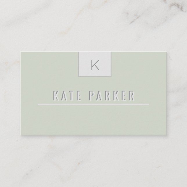 Minimalist professional geometrical monogram business card (Front)
