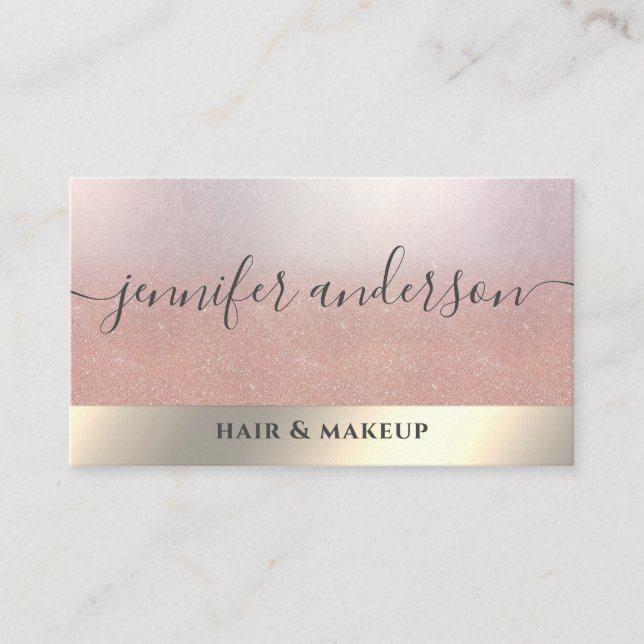 Minimalist professional  gold foil business card (Front)