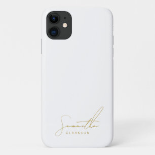 Minimalist Professional Gold Handwritten Script iPhone 11 Case