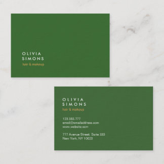 Minimalist Professional Green Business Cards
