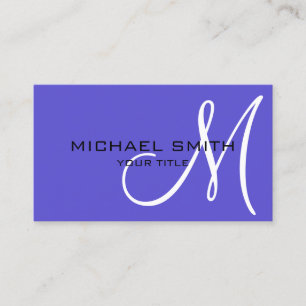 Minimalist Professional Iris Monogram Business Card
