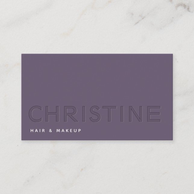 Minimalist professional letterpress  Qr code  Business Card (Front)