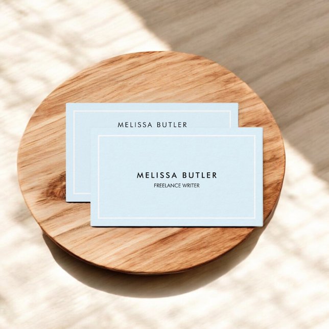 Minimalist Professional Light Blue Business Card (Creator Uploaded)