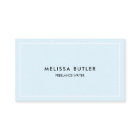 Minimalist Professional Light Blue Business Card