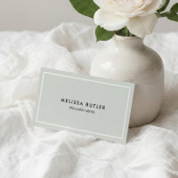 Minimalist Professional Light Sage Green