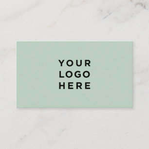 Minimalist Professional Logo Corporate Sage Green Business Card