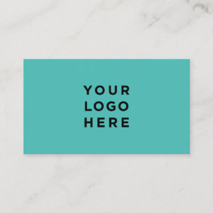 Minimalist Professional Logo Modern Turquoise Blue Business Card