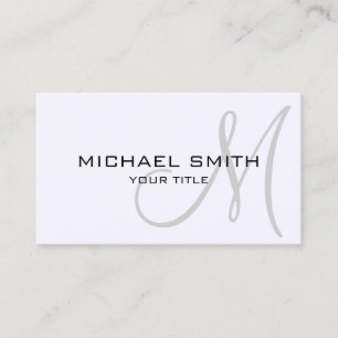 Minimalist Professional Magnolia Monogram Business Card