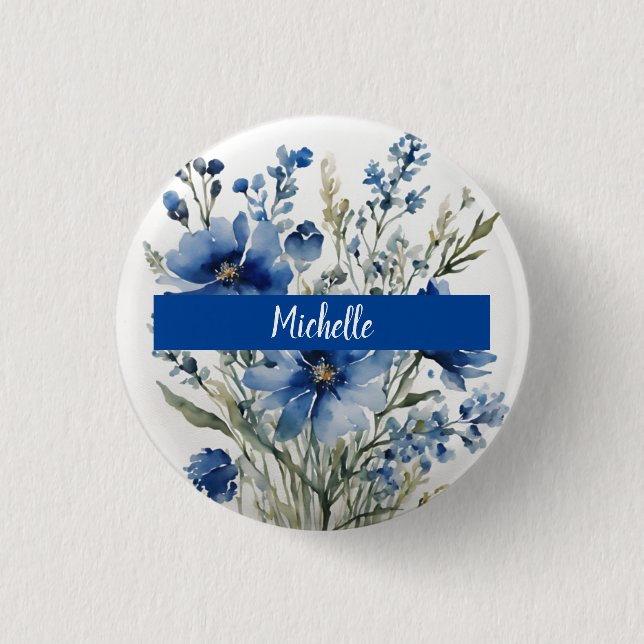 Minimalist Professional Modern Bunch of Flowers 3 Cm Round Badge (Front)
