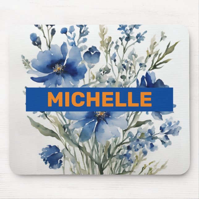 Minimalist Professional Modern Bunch of Flowers Mouse Mat (Front)