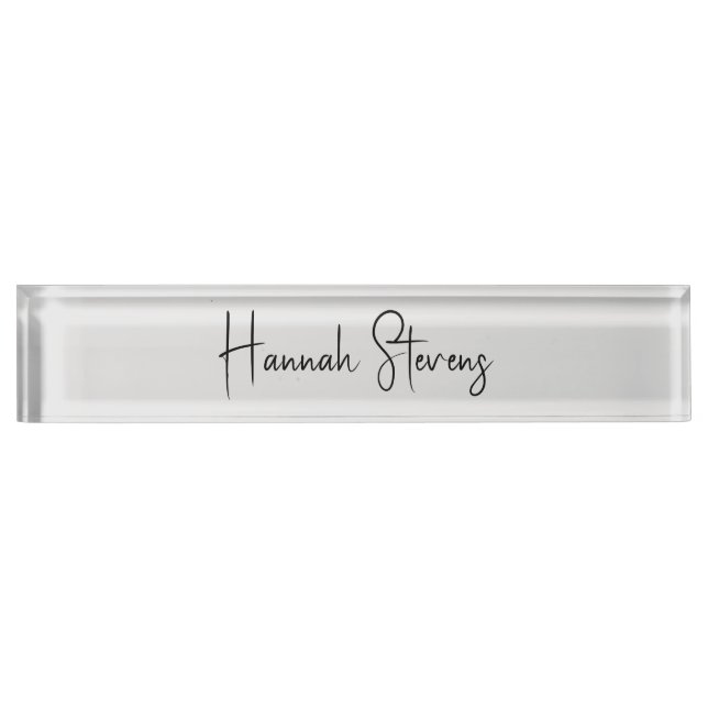 Minimalist Professional Modern Calligraphy Nameplate (Front)