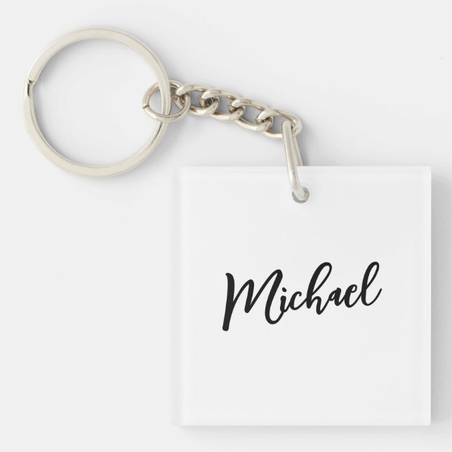 Minimalist Professional Modern Elegant Key Ring (Front)