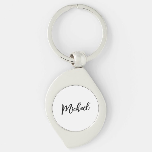 Minimalist Professional Modern Elegant Key Ring (Front)