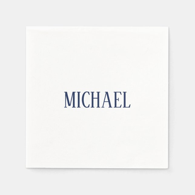 Minimalist Professional Modern Elegant Napkin (Front)